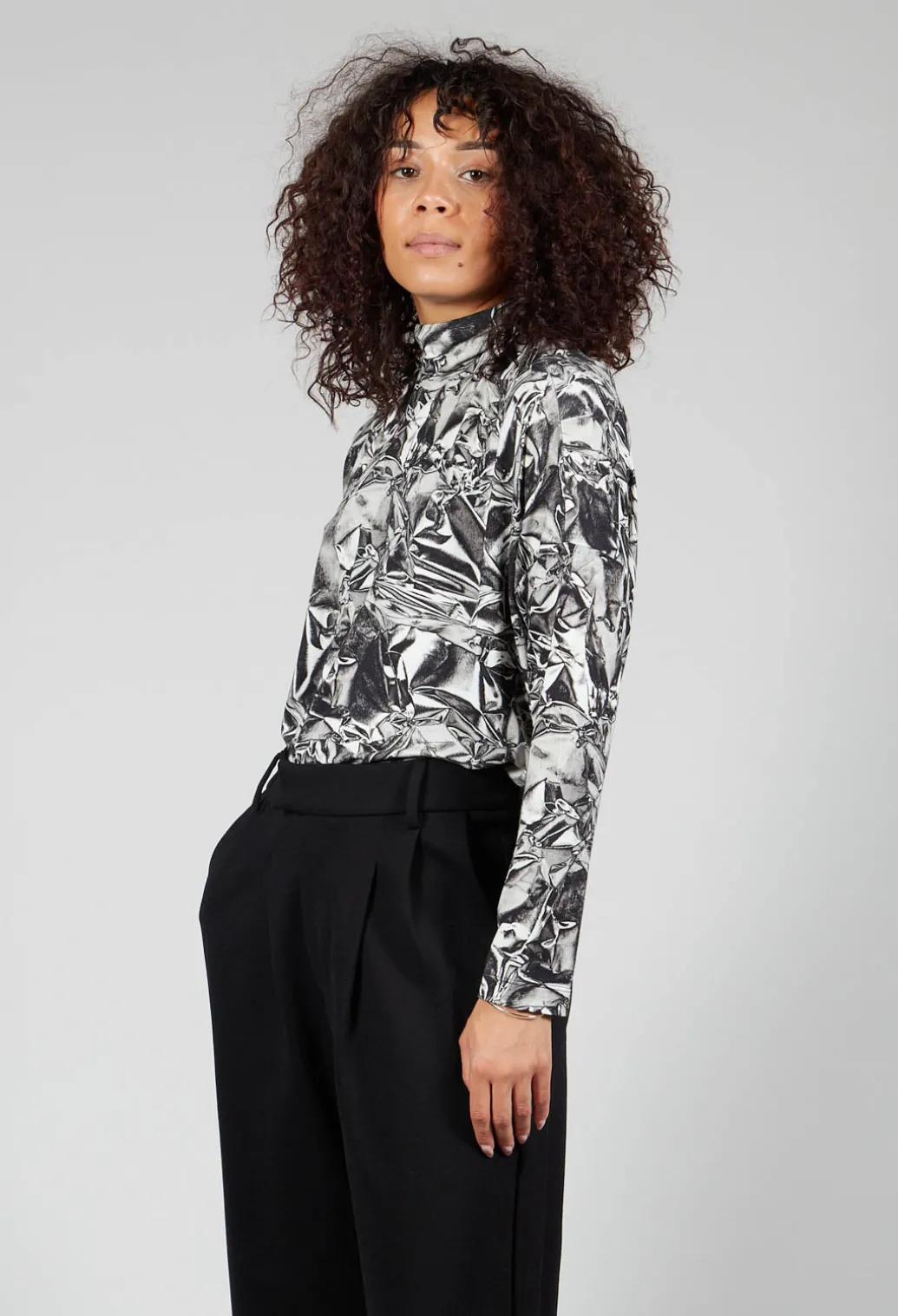 Shirt Alin In Grey Colourful