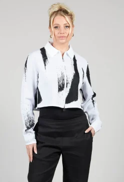 Shirt Cardigan in White