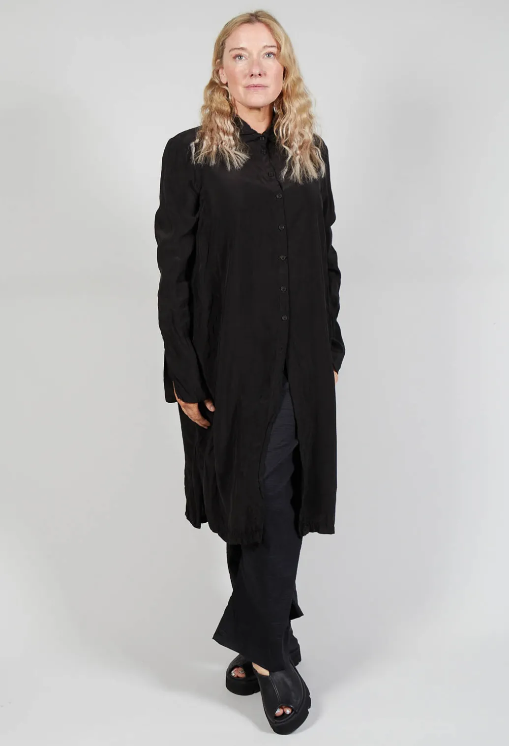 Shirt Dress in Black