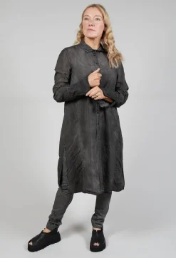 Shirt Dress in Coal Cloud