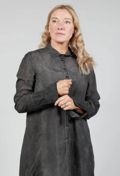 Shirt Dress in Coal Cloud