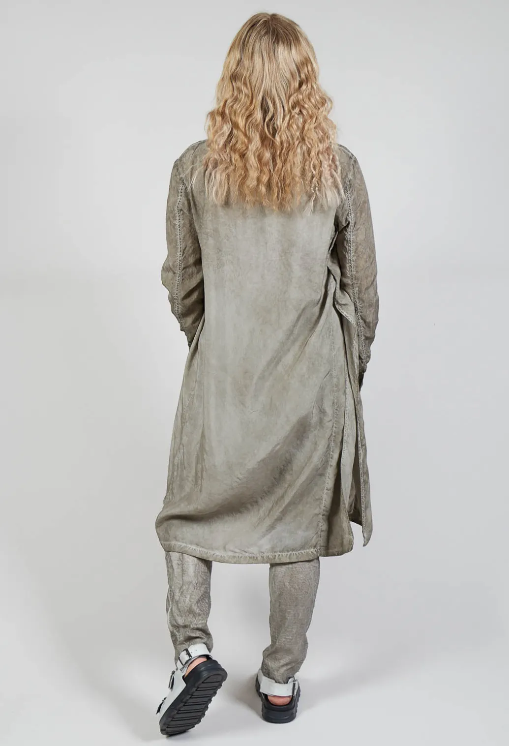Shirt Dress in Hay Cloud