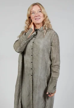 Shirt Dress in Hay Cloud