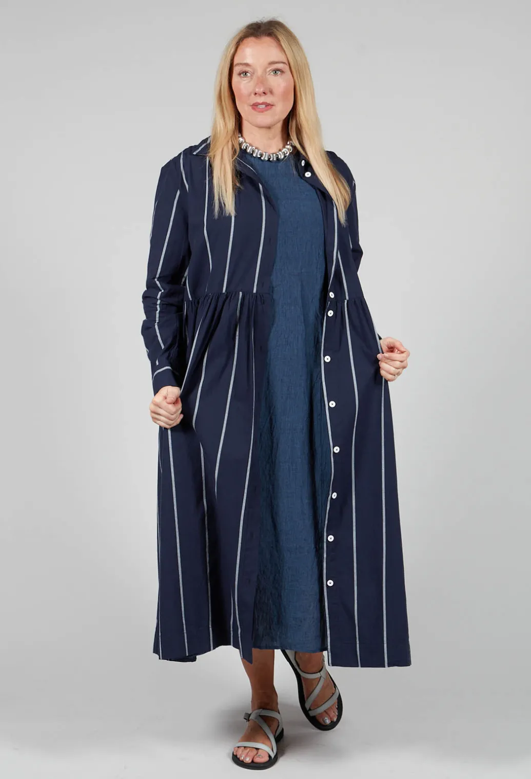 Shirt Dress in Indigo
