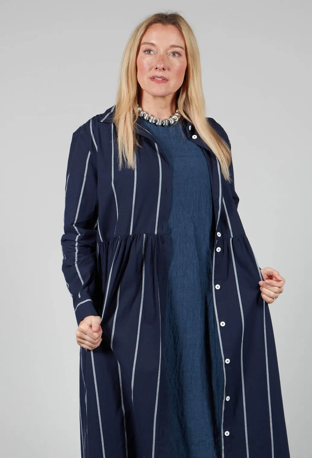 Shirt Dress in Indigo