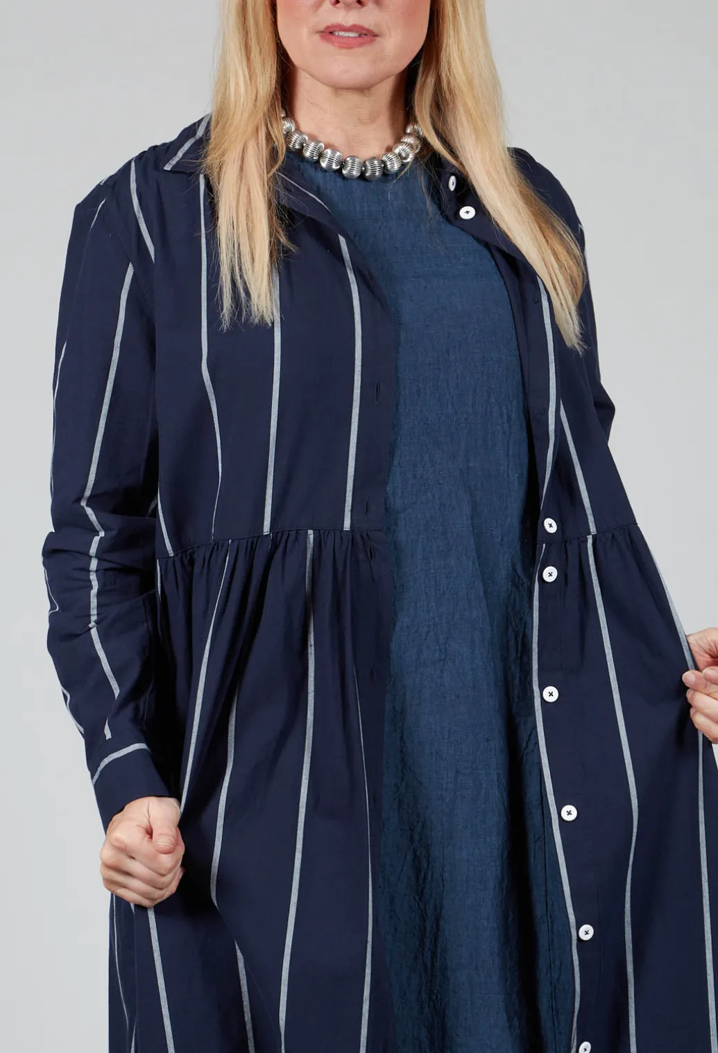 Shirt Dress in Indigo