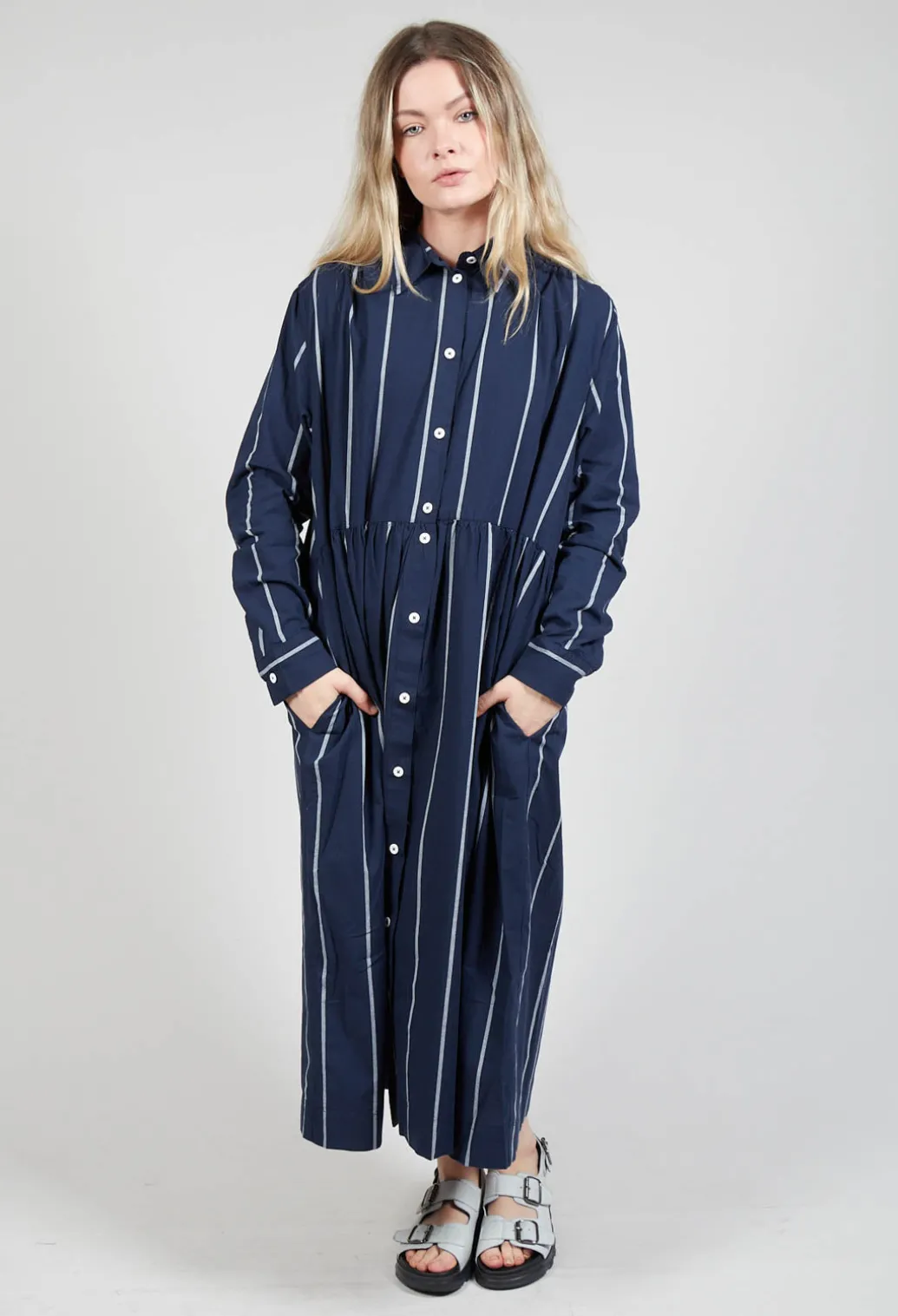 Shirt Dress in Indigo