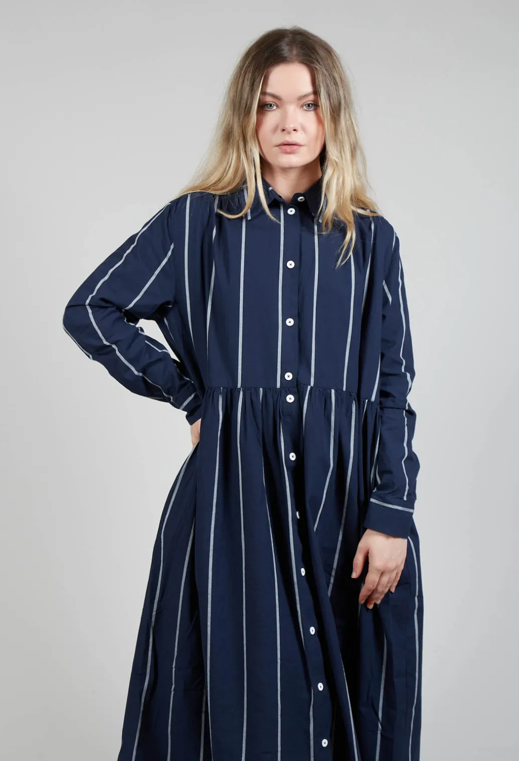 Shirt Dress in Indigo