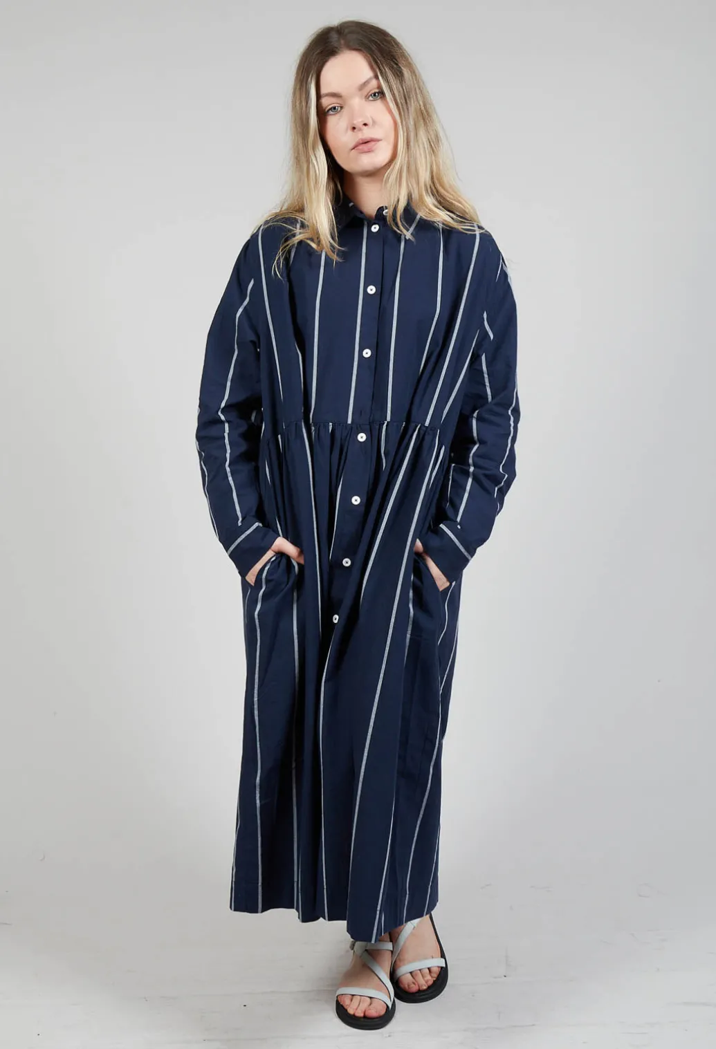 Shirt Dress in Indigo