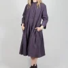 Shirt Dress in Melanzana