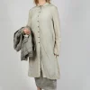 Shirt Dress in Straw Cloud