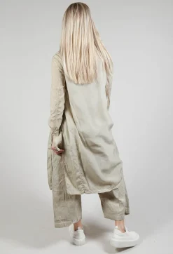 Shirt Dress in Straw Cloud