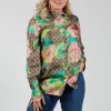 Shirt in Rosa / Verde