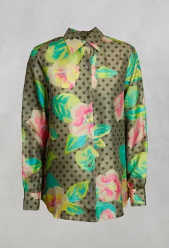 Shirt in Rosa / Verde