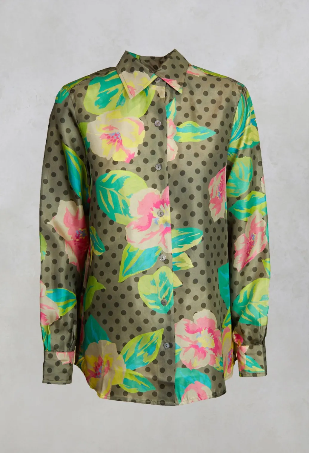 Shirt in Rosa / Verde