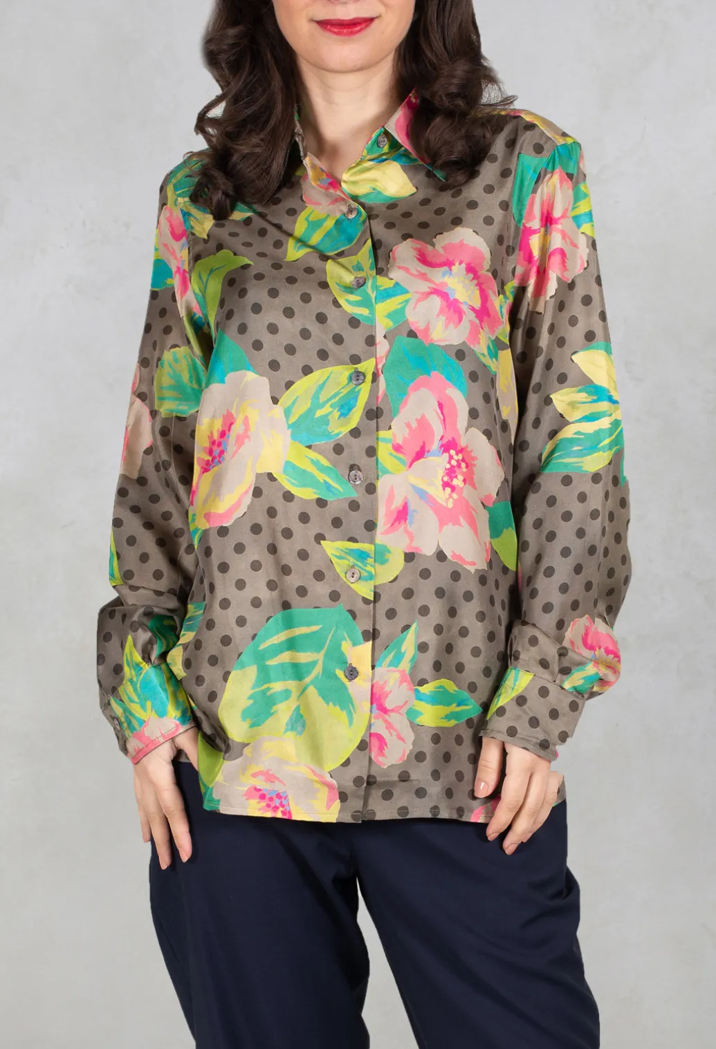 Shirt in Rosa / Verde