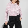 Shirt Print Clarissa in Fucshia Checks