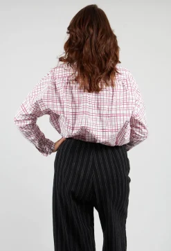 Shirt Print Clarissa in Fucshia Checks