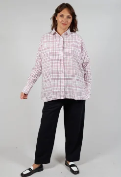 Shirt Print Clarissa in Fucshia Checks