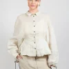 Shirt with Cuff Pull Toggles in Eraser Stiff