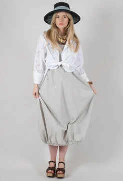 Shirt with Lace Inserts in White