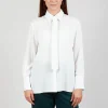 Shirt with Tie in Latte