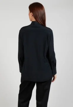 Shirt with Tie in Nero