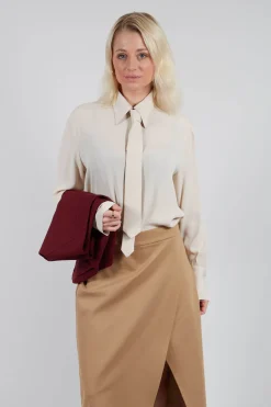 Shirt with Tie in Sandshell