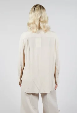Shirt with Tie in Sandshell