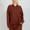 Short Collar Shirt TBC in Rust