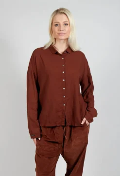 Short Collar Shirt TBC in Rust