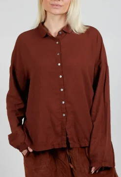 Short Collar Shirt TBC in Rust