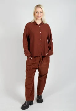 Short Collar Shirt TBC in Rust