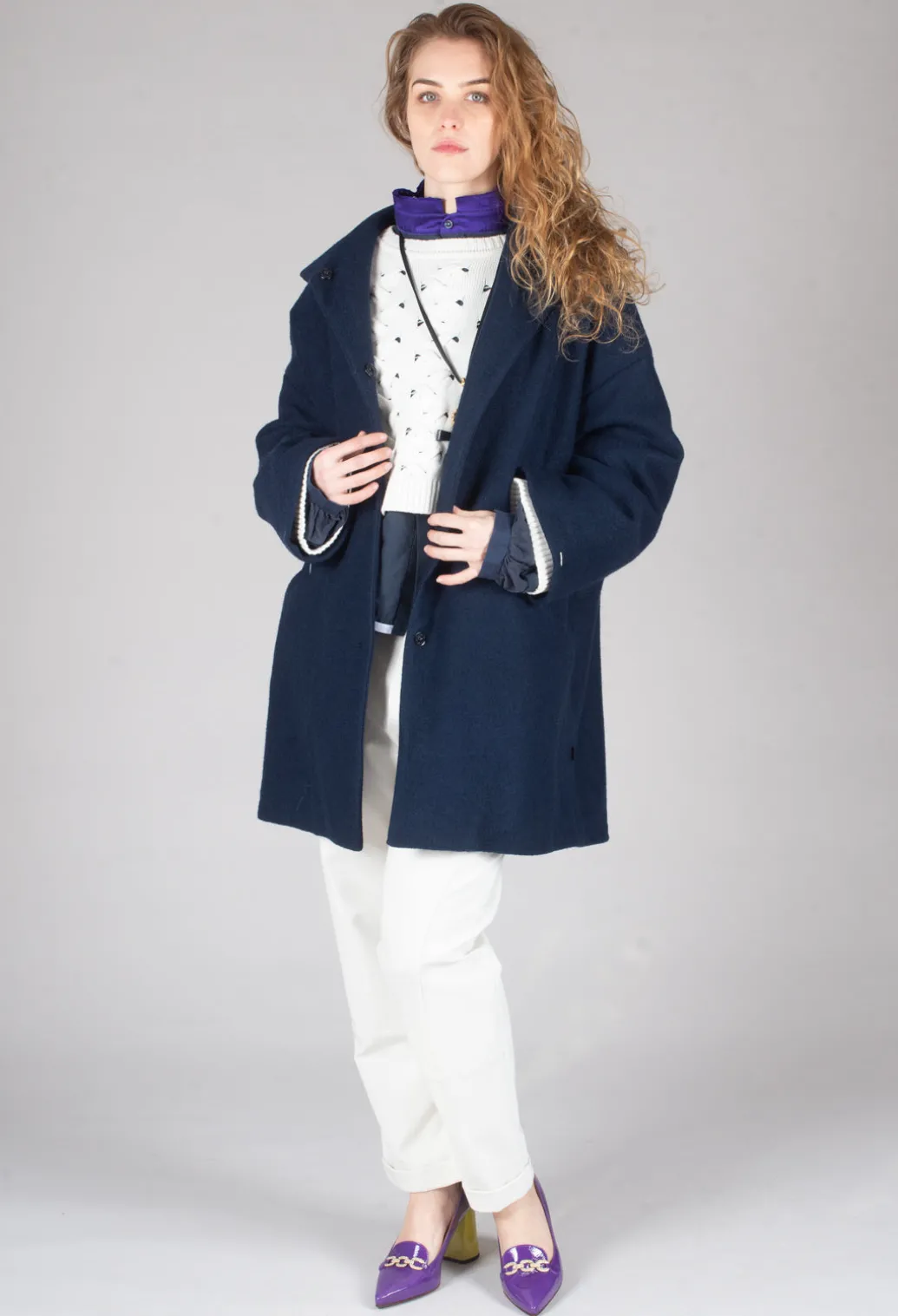 Short Mande Coat in Dark Night