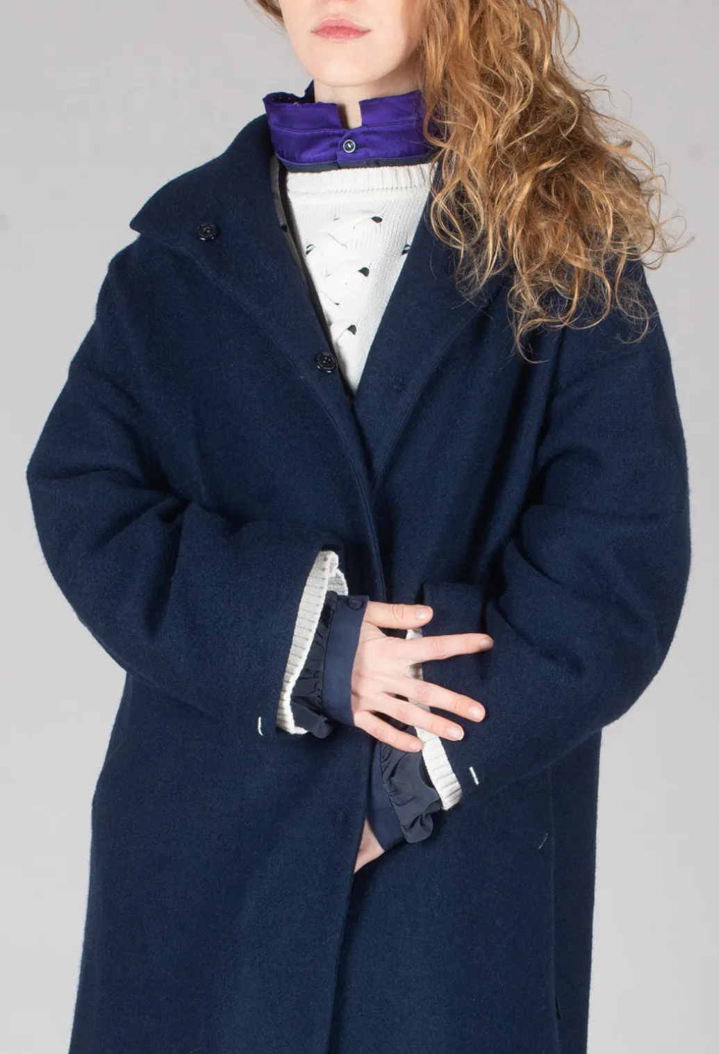 Short Mande Coat in Dark Night