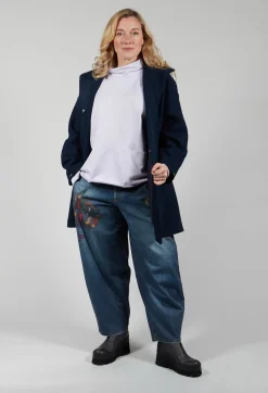 Short Mande Coat in Dark Night