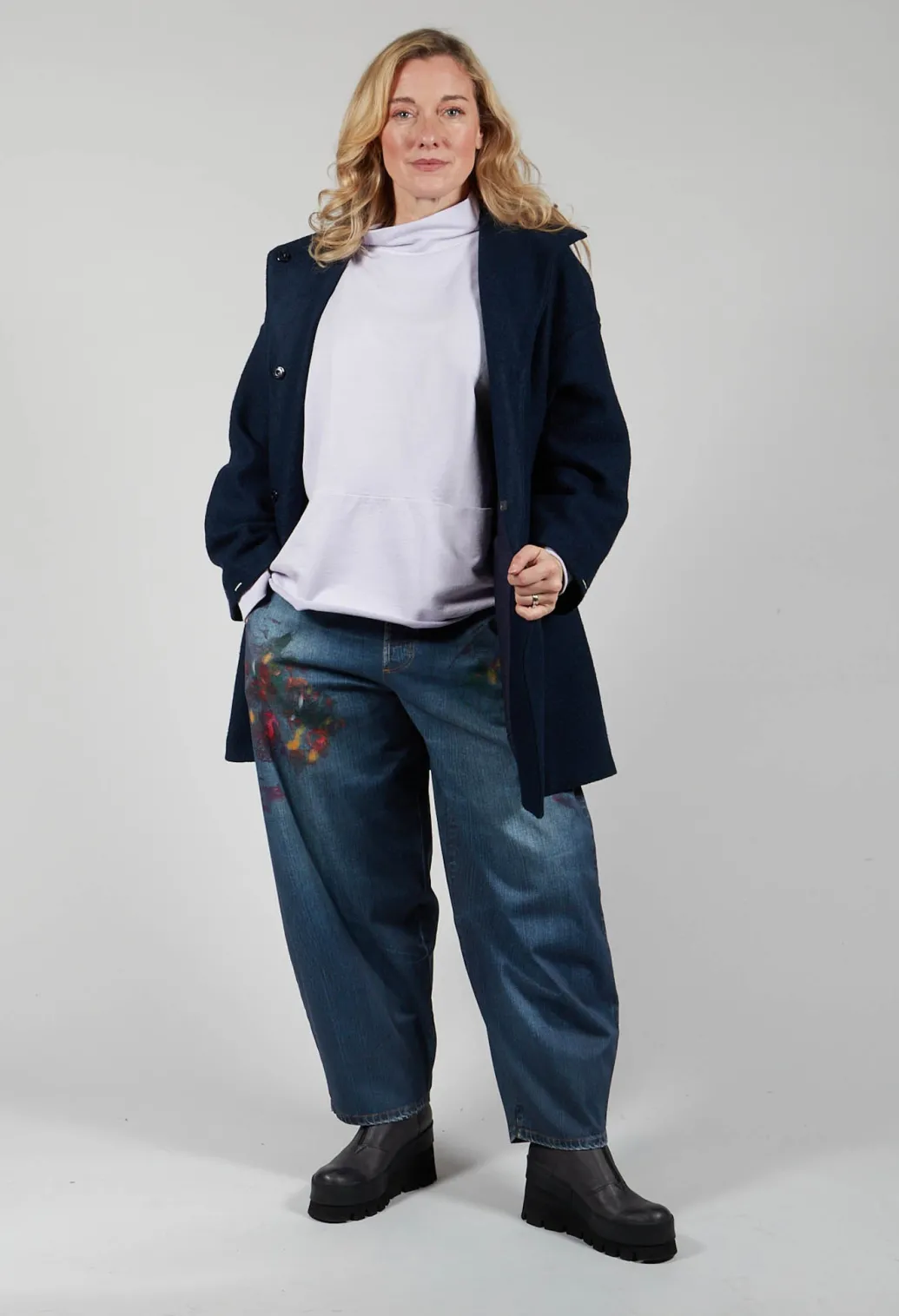 Short Mande Coat in Dark Night