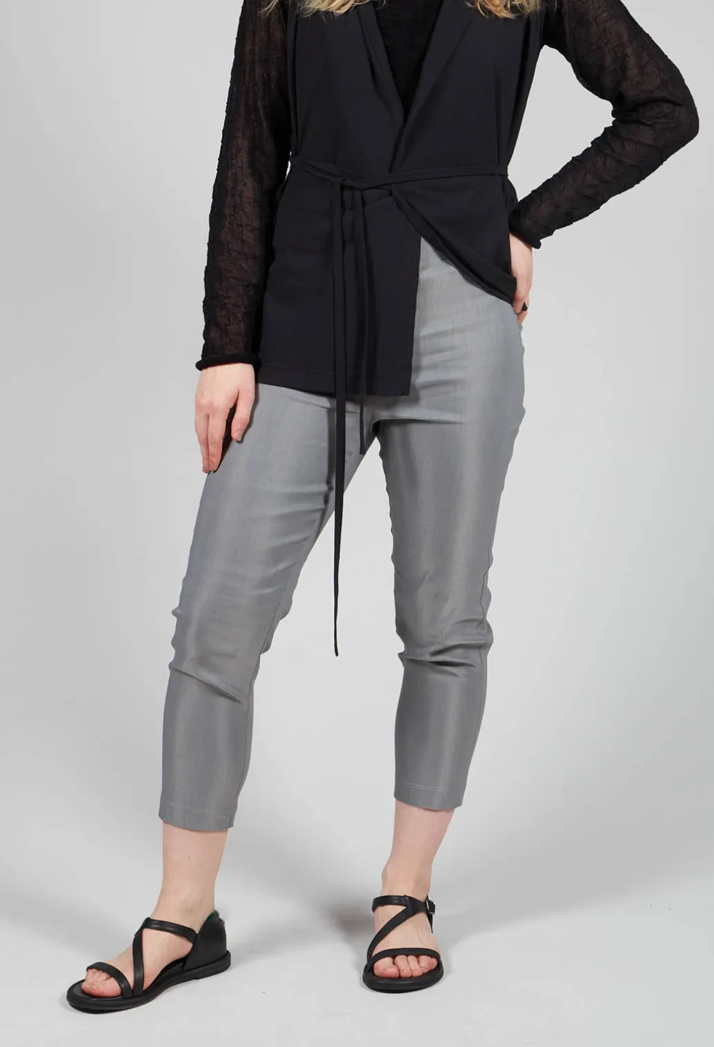 Short Pull On Leggings in Grey