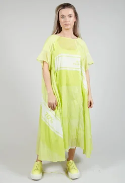 Short Sleeve Cotton Dress in Sun Print
