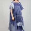 Short Sleeve Cotton Dress in Azur Print