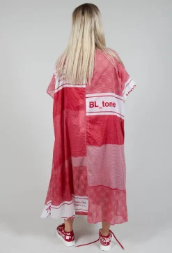 Short Sleeve Cotton Dress in Chili Print