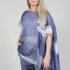 Short Sleeve Cotton Top in Azur Print