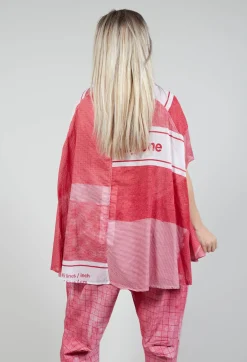 Short Sleeve Cotton Top in Chili Print