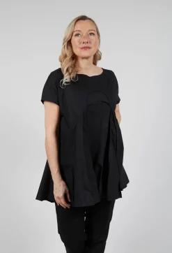 Short Sleeve Cotton T-Shirt in Black