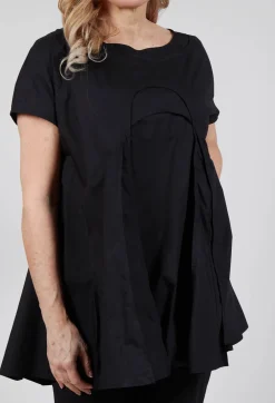 Short Sleeve Cotton T-Shirt in Black