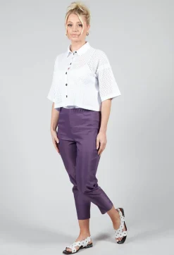 Short Sleeve Knitted Cardigan in White