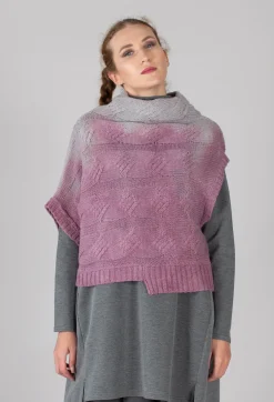 Short Sleeve Knitted Jumper in Pink
