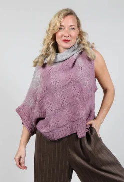 Short Sleeve Knitted Jumper in Pink