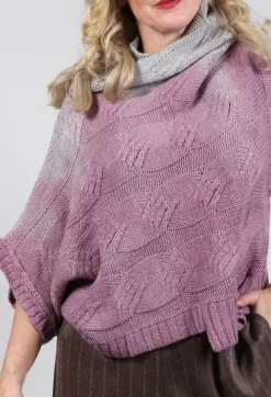 Short Sleeve Knitted Jumper in Pink