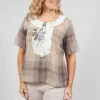 Short Sleeve Shirt with Check Print in Original